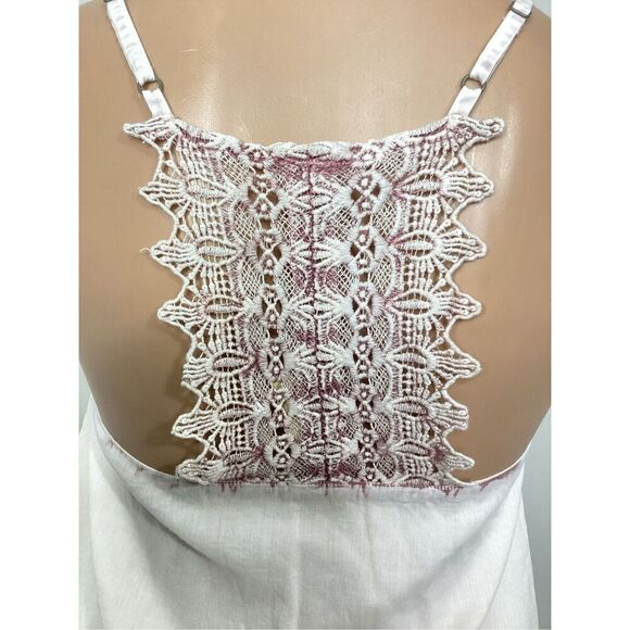 New. RAGA boho ivory/pink embroidered crop top. Small. Retails $109 - Picture 7 of 8